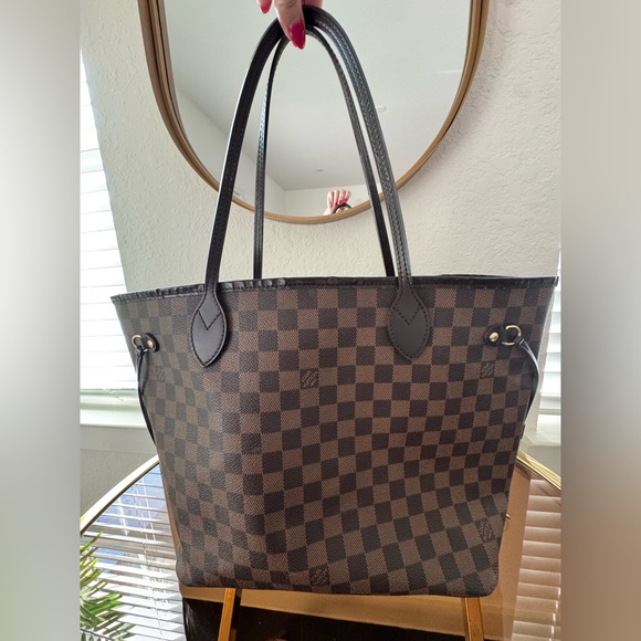 Louis Vuitton DAMIER EBENE MM NEVERFULL TOTE SHOULDER BAG - Picture 15 of 15